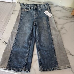 GAP High Rise Wide Leg Denim in Blue and Gray